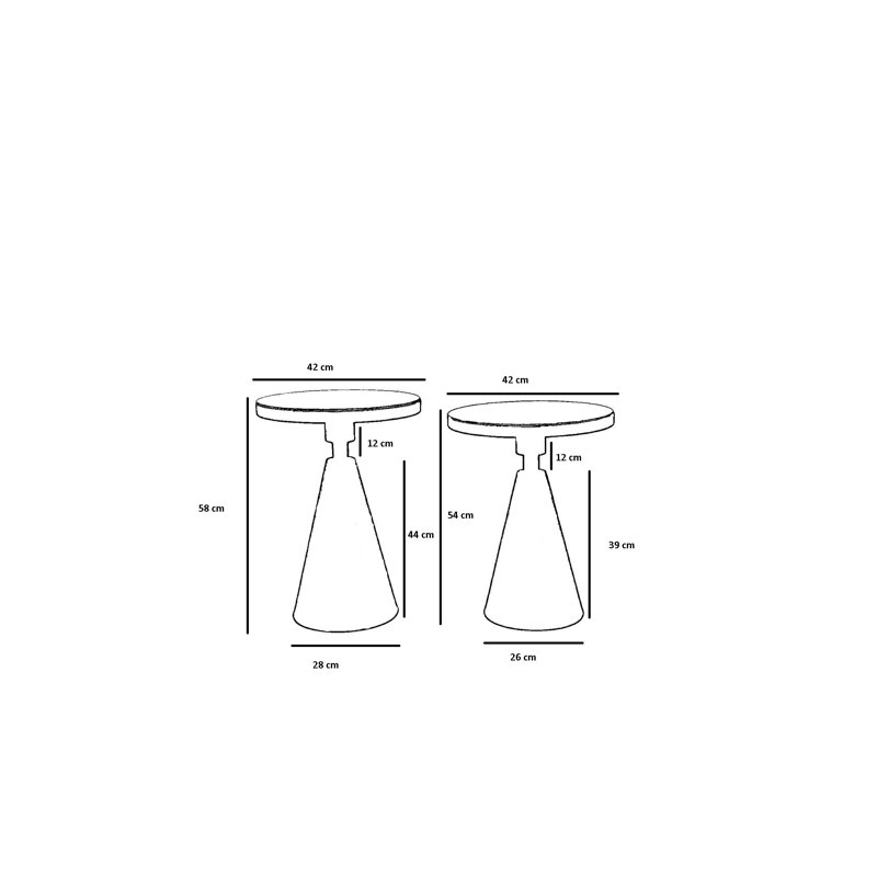 Bless international Pedestal Nesting Tables Wayfair